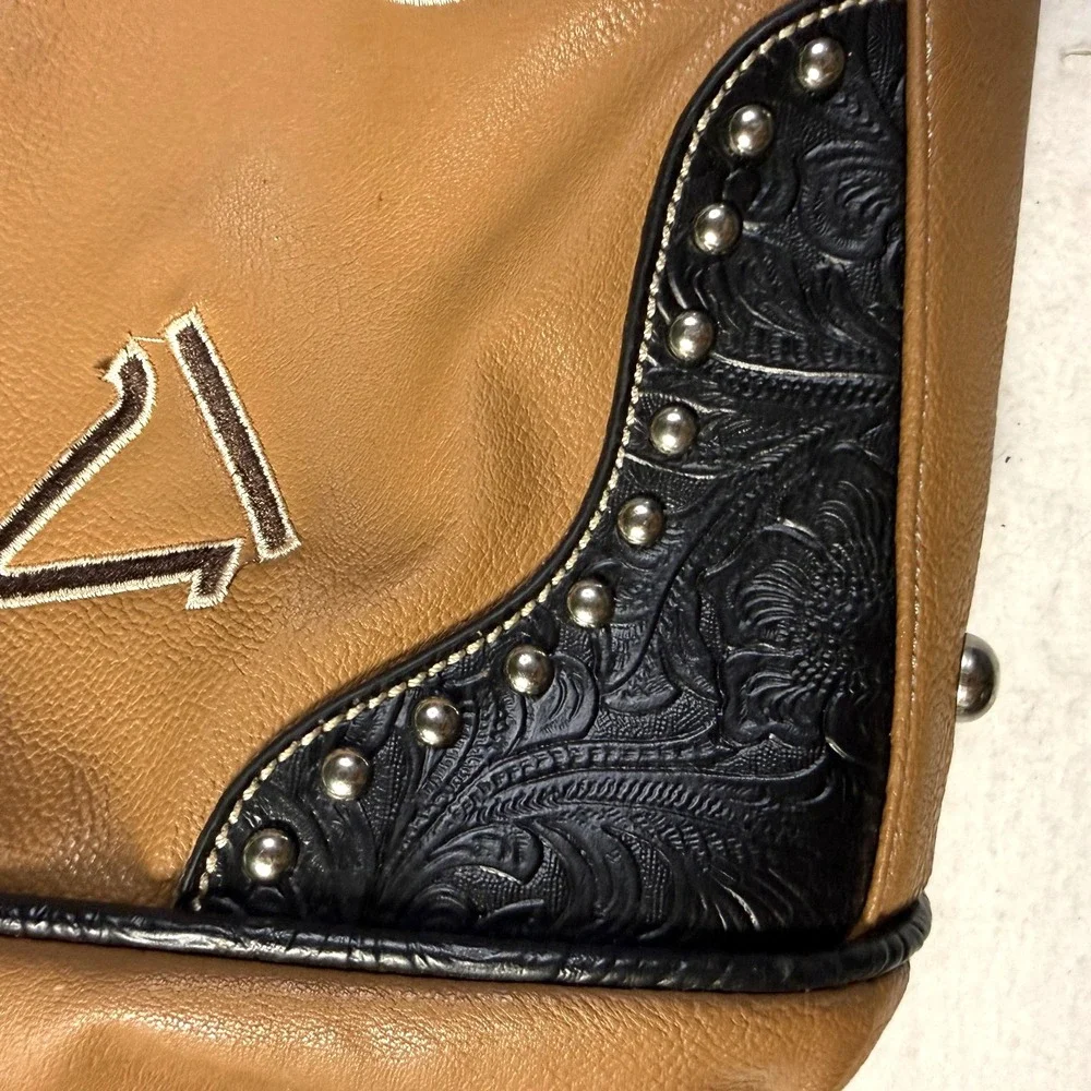 P&G Collection Western Embroidered Shoulder Handbag Womens Tooled Y2K Cowboycore